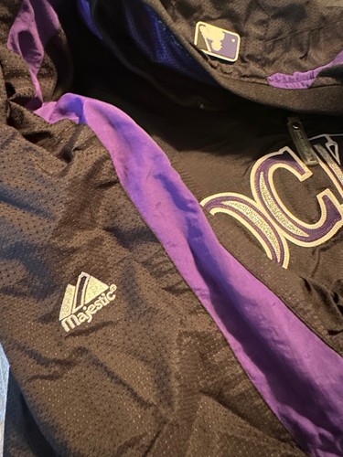 Vintage Majestic Authentic Collection MLB COLORADO ROCKIES Baseball Jacket XL - Picture 7 of 11