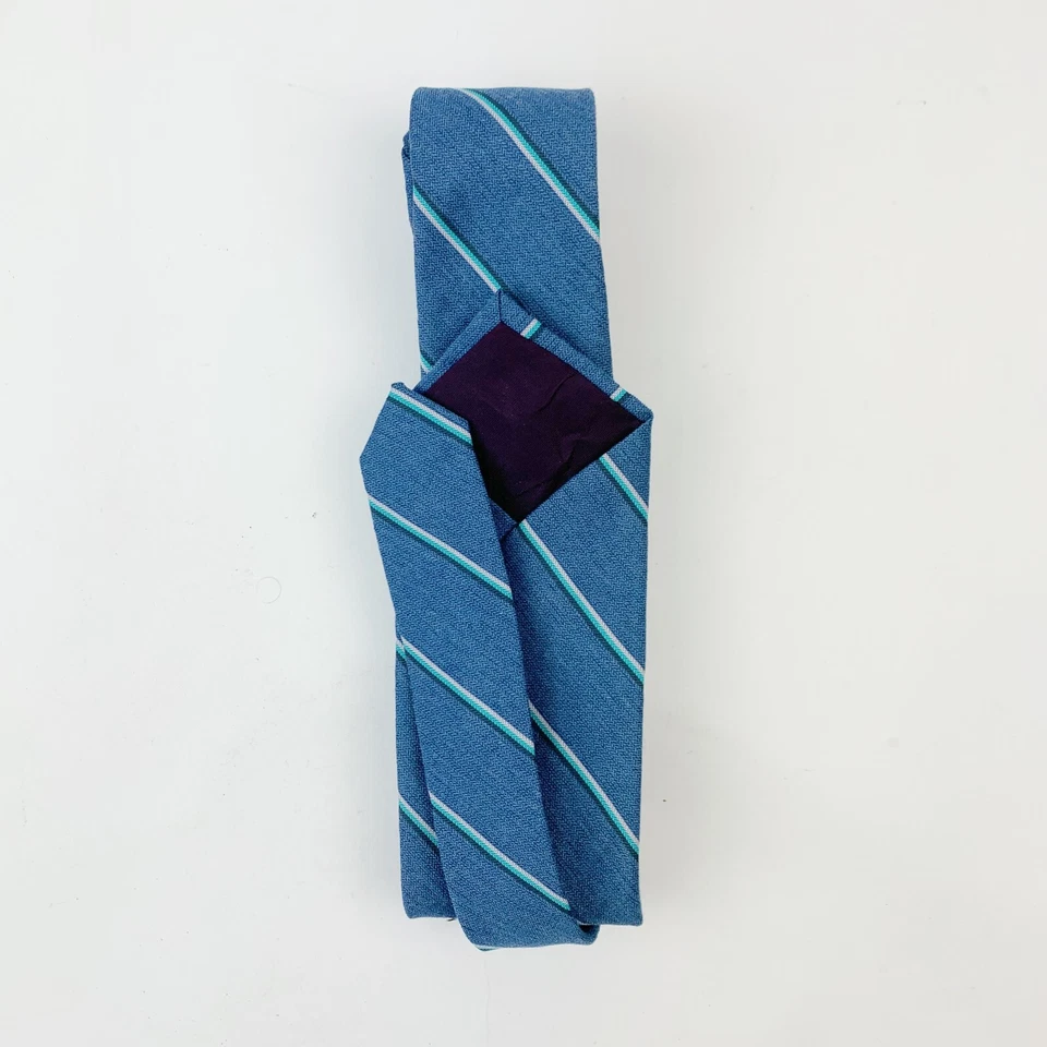 Vintage Botany 500 Men’s Tie 50% Wool & Poly Striped Pattern USA 55 x 3" - Image 3 of 4