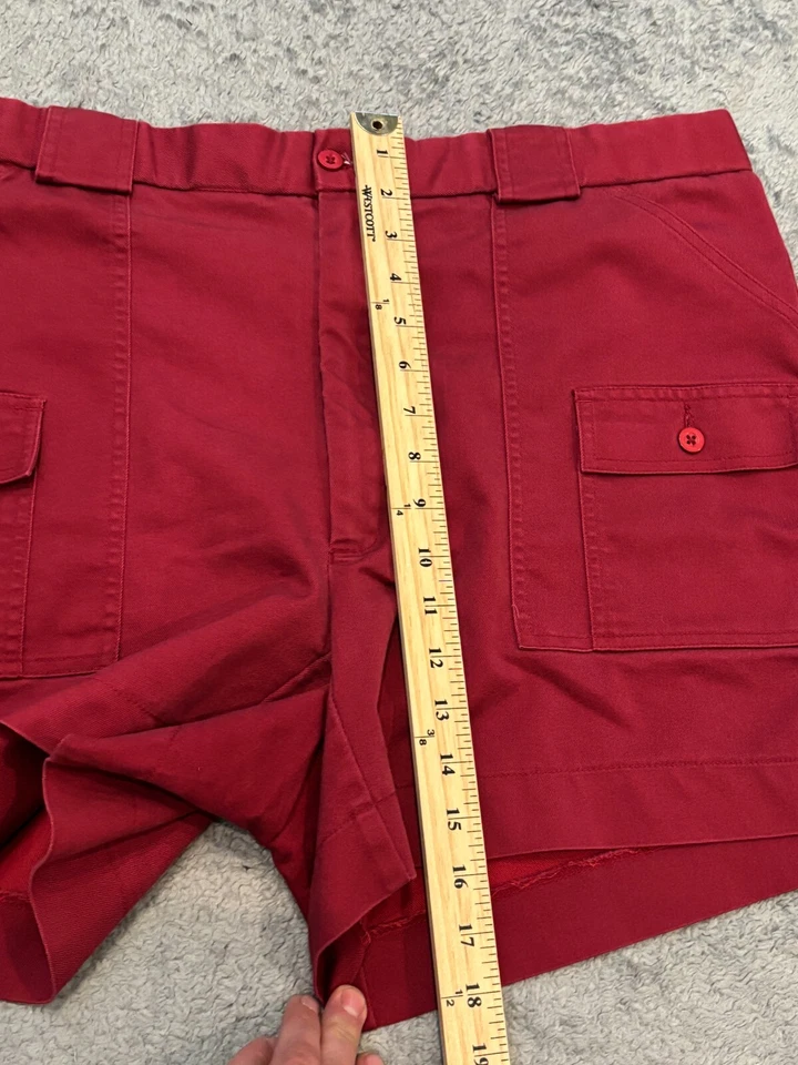 Pantalones Cortos de Carga Windham Pointe Para Hombres 42 (40) Rojo Granate Golf Informales Preppy Foto 4 de 4