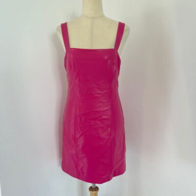 Rotate Herlina faux leather mini dress