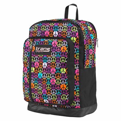 New Trans by JanSport MegaHertz Black Multi Hippy Hand Backpack Bag | eBay
