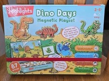 HIGHLIGHTS 87 Piece Magnetic Playset "Dino Days" Ages 3  NEW