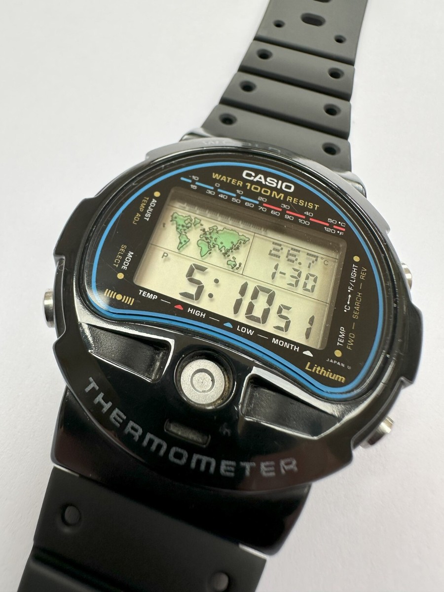 Casio TS-100 Thermometer Watch - Vintage & Great Condition