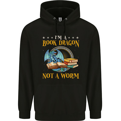 Buch Drache lustiger Buchliebhaber Leserwurm Kinder Kids Hoodie