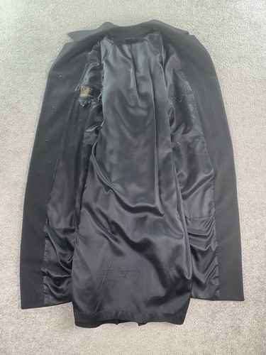 Cardinal of Canada Overcoat Mens 46 R Black Wool Tweed David Nordstrom Pea Coat - Picture 7 of 14