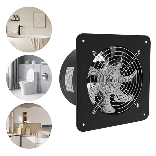 8" Exhaust Fan Portable Kitchen Ventilation Fan Wall Mount with Backdraft Damper - Picture 2 of 24