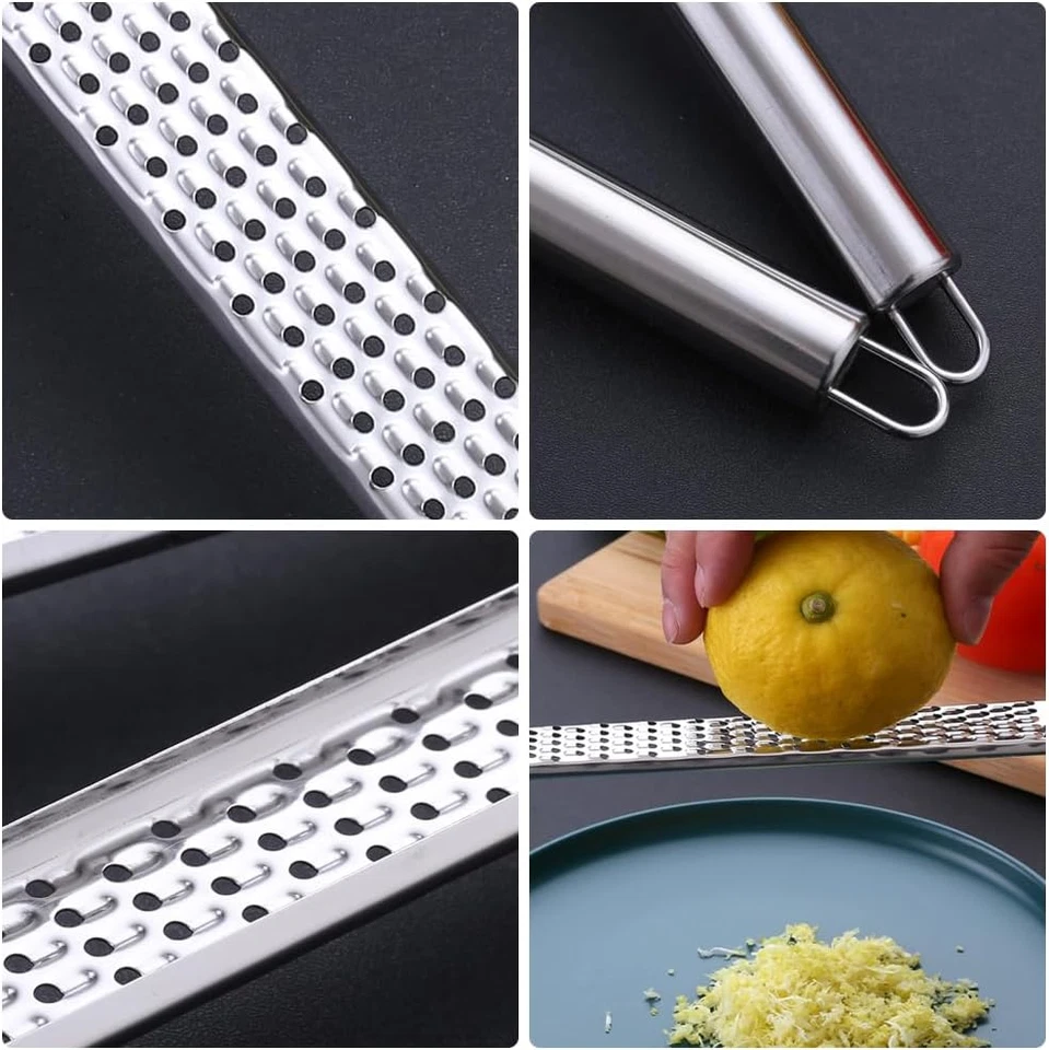 Zitronenreibe Edelstahl Parmesanreibe Muskat Ingwer Reibe Handreibe Käse, Presse - Bild 2 von 4