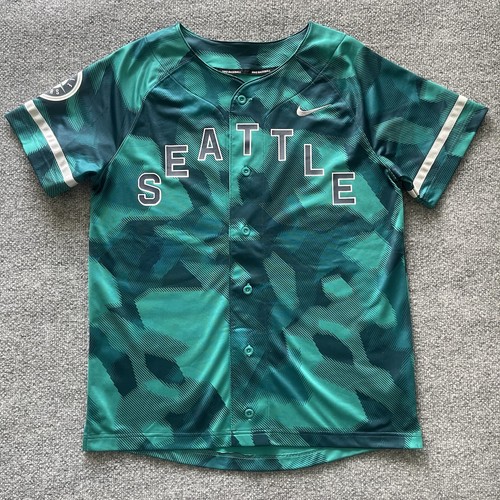 Nike dri fit mlb seattle mariners baseball jersey mens small ebay