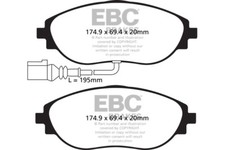 Pastiglie freno anteriori EBC Yellowstuff per Audi TT (8S) 2.0 Turbo (230 CV) (2014 in poi)