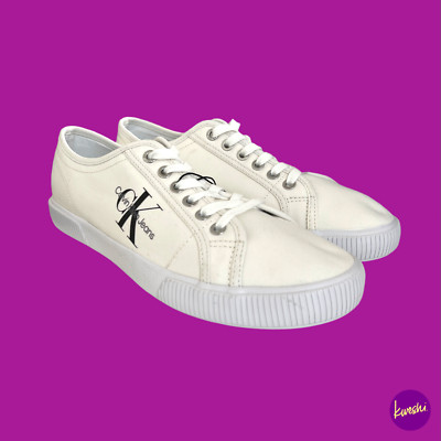 Calvin Klein Essential Vulcanised Canvas Sneaker, weiß, UK 7 / EU 41 / US 9,5