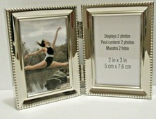 NEW Silver Hinged Double Metal 2.x3  Picture ...