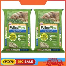 2 Packs Feline Pine Original Cat Litter, 40 lb Bag FREE SHIPPING