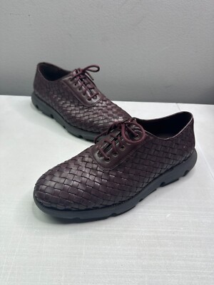 Cole Hann 4.zerogrand Mens Size 8M C36524 Leather Hand-Woven Oxford Shoes