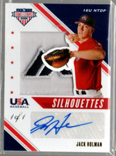 2020 USA Stars Stripes Sil Sig Jerseys Logo Majestic #136 Jack Holman Auto /1 