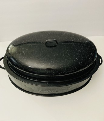 black enamel roasting pan