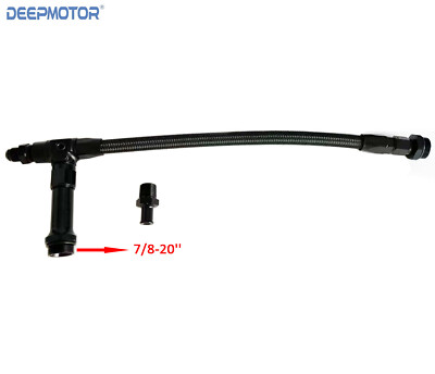 7/8-20" Black Fuel Line For Holley Carburetors - Double Pumper 4150 4160 Replacement