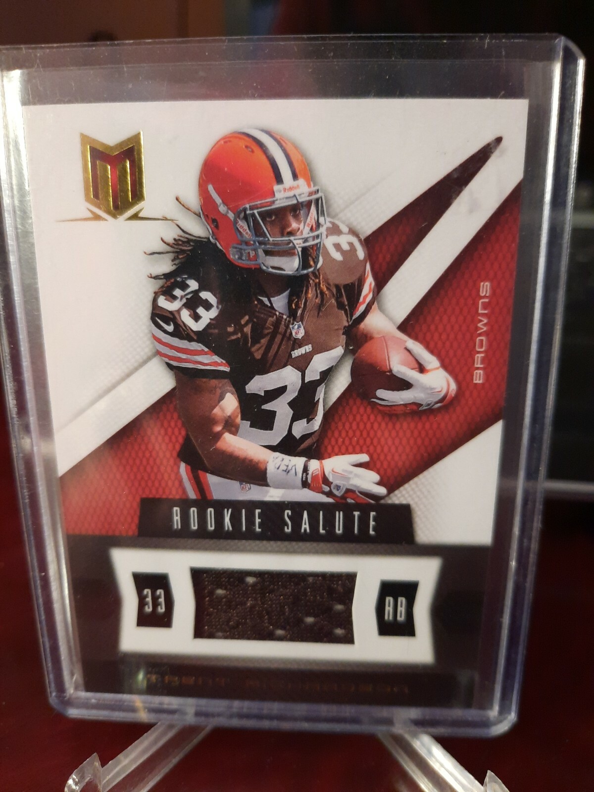 2012 Panini Momentum - Rookie Salute Trent Richardson #79 Materials ...