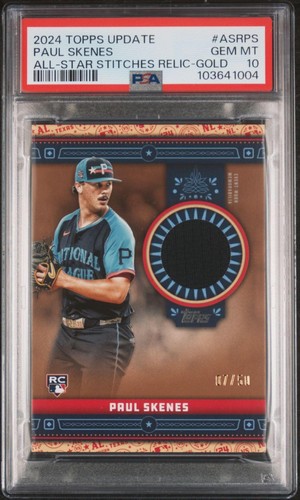 2024 Topps Update All-Star Relic Gold #ASR-PS Paul Skenes Rookie PSA 10 (POP 1)
