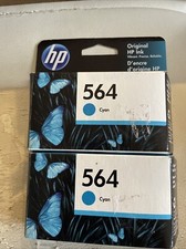 NEW Genuine HP 564 CYAN Ink Cartridge Sealed, Exp Dec 2023 Lot Of 2