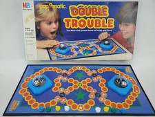 1987 DOUBLE TROUBLE Board Game Milton Bradley Popomatic Pop Complete