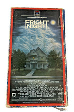 Rare FRIGHT NIGHT 1985 VHS Tape Side Loading Box w/Red Border