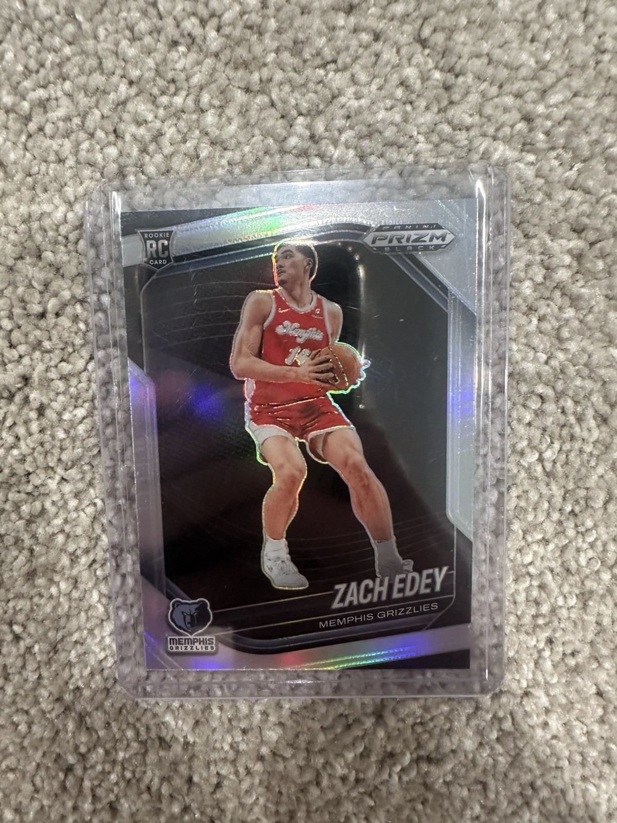 2024-25 Panini Prizm Black - Zach Edey, Zach Edey #64 Silver Prizm (RC)