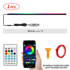 Interior Car LED Strip Lights with Wireless APP and Remote Control RGB 5 in 1 Am