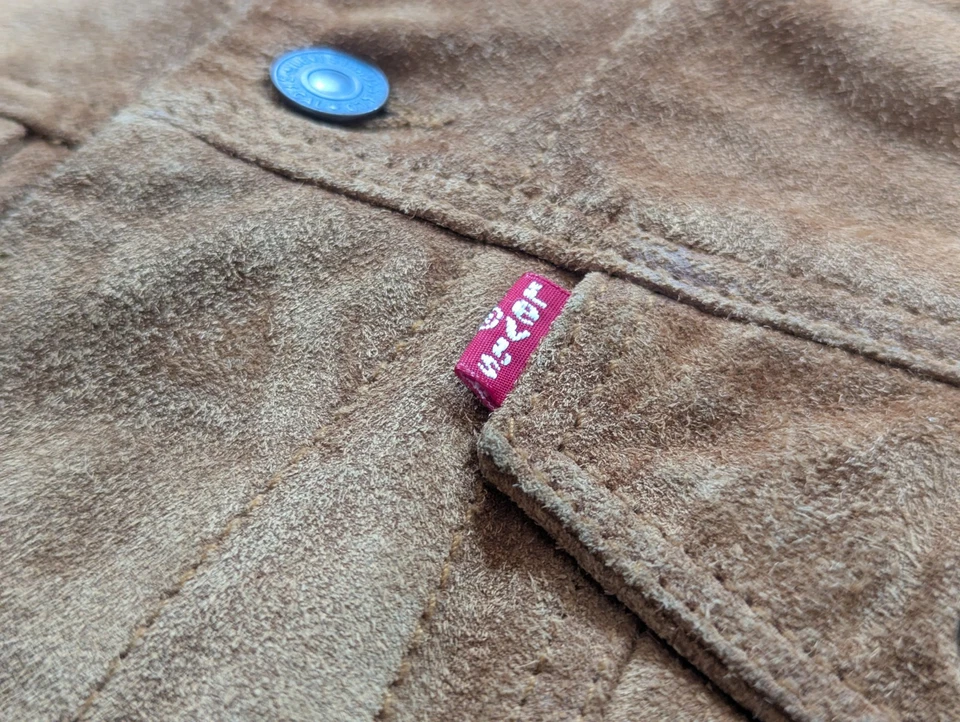 Levi's Type 3 Suede Trucker Jacket Size M - Image 4 of 4