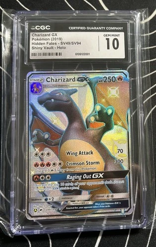 CGC 10 Charizard GXSV49 sun and moon Hidden Fates