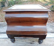 1830's Antique Victorian Commode Toilet Stool Mahogany Potty  Chamber Pot 17"H