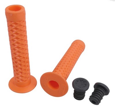 Cult Vans open end BMX bicycle grips with bar ends 150mm ORANGE