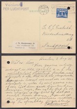 Netherlands postcards #56 - Haarlem 1938 airmail