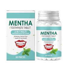 Minz-Zahnpasta-Tabletten, 30 Stück, aufhelle...