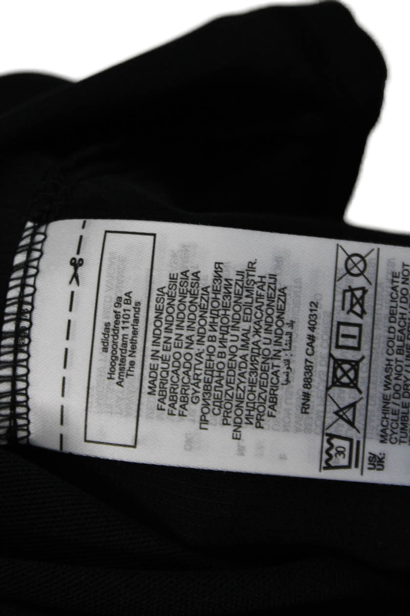 Stella McCartney Womens Short Sleeve Wide Hem Mesh Panel Top Black Size L