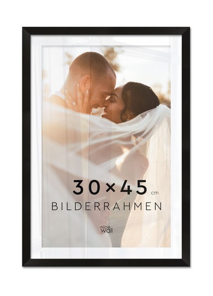 Bilderrahmen Frame Fotorahmen Rahmen Bilder Foto Posterrahmen Schwarz 30X45 Cm-image