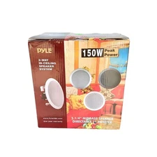 ​Pyle PDIC51RD 150W In-Ceiling Wall Speakers White New Open Box