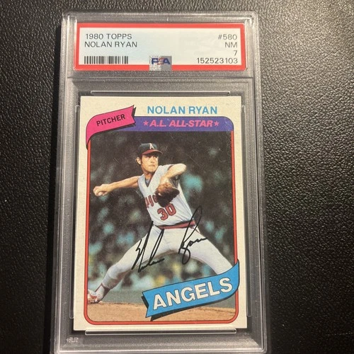 New ListingNolan Ryan 1980 Topps #580 California Angels PSA 7 Great Color