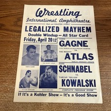 Wrestling International Amphitheatre April 20 Gagne Vs Atlas Schnabel Vs Kowlski Wrestling International Amphitheatre April 20 Gagne Vs Atlas Schnabel Vs Kowlski