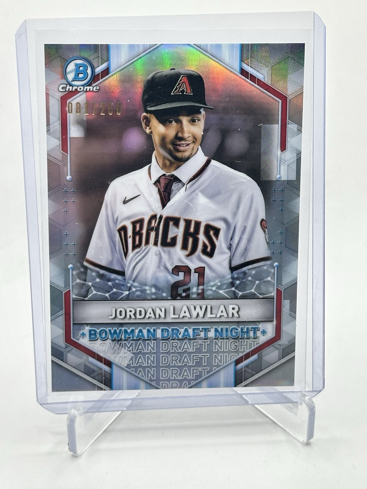 2021 Bowman Draft Night Refractor /250 Jordan Lawlar #BDN-4 Rookie Card