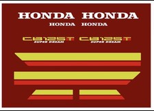 HONDA CB125T DECALS (GOLD AND RED)