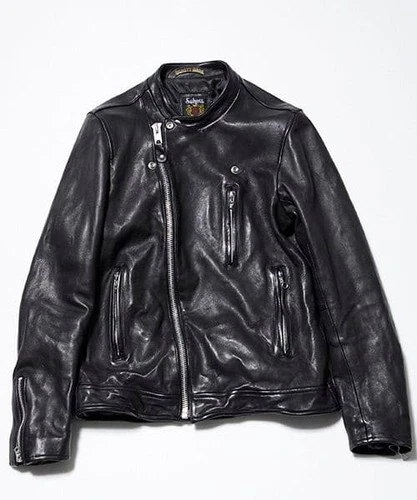 Schott ATTACHMENT STUDIOUS Lamb Leather Rider Jacket Blouson Men Size M black - product listing photo