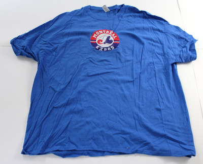 Vintage Montreal Expos MLB Blue T-Shirt Mens 3XL athletic wear Tee