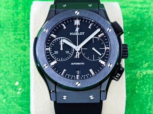 Hublot Classic Fusion Chronograph Black Ceramic 45mm Ref 521.CM.1171.RX Complete