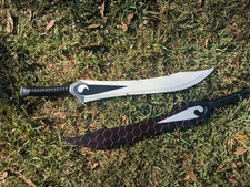 30.5" Foam Kanshou Bakuya Dual Short Swords Fate Fantasy Anime Game Black White