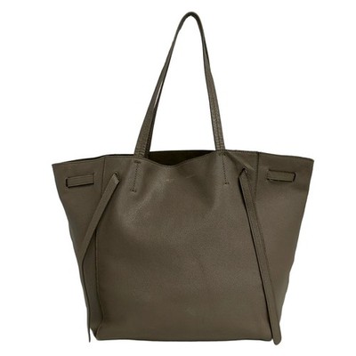 CELINE Cabas Phantom Small With Belt Gray Beige Soft grained calfskin Tote Bag