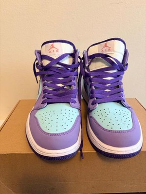 Air Jordan 1 Mid Purple Pulse/Arctic Punch Shoes (Size 9.5)
