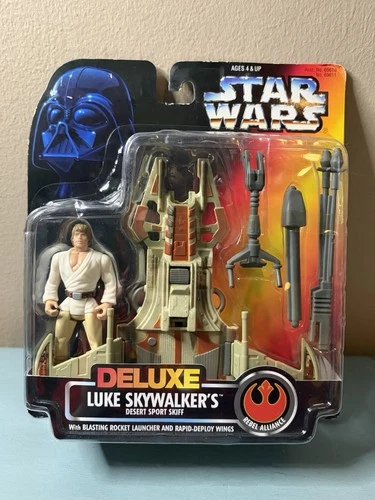 Star Wars Deluxe LUKE SKYWALKER'S Desert Sport Skiff Figure Vtg 1996 - New