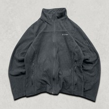 Columbia Fleece Womens Large Full Zip Outdoor Hiking Jacket, Black