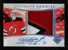 2020-21 Ultimate Collection Rookies 3/15 Tier 1 Gilles Senn Jumbo Patch Auto 0c3