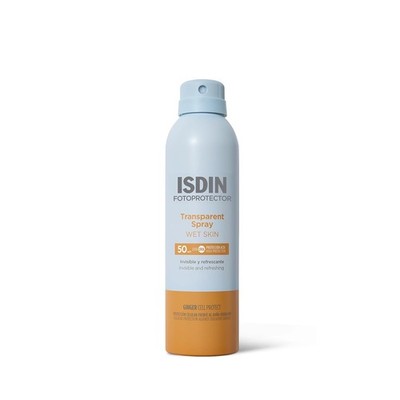 Fotoprotección Isdin DE Fotoprotector Wet Skin Transparent Spray LSF 50 (250ml)